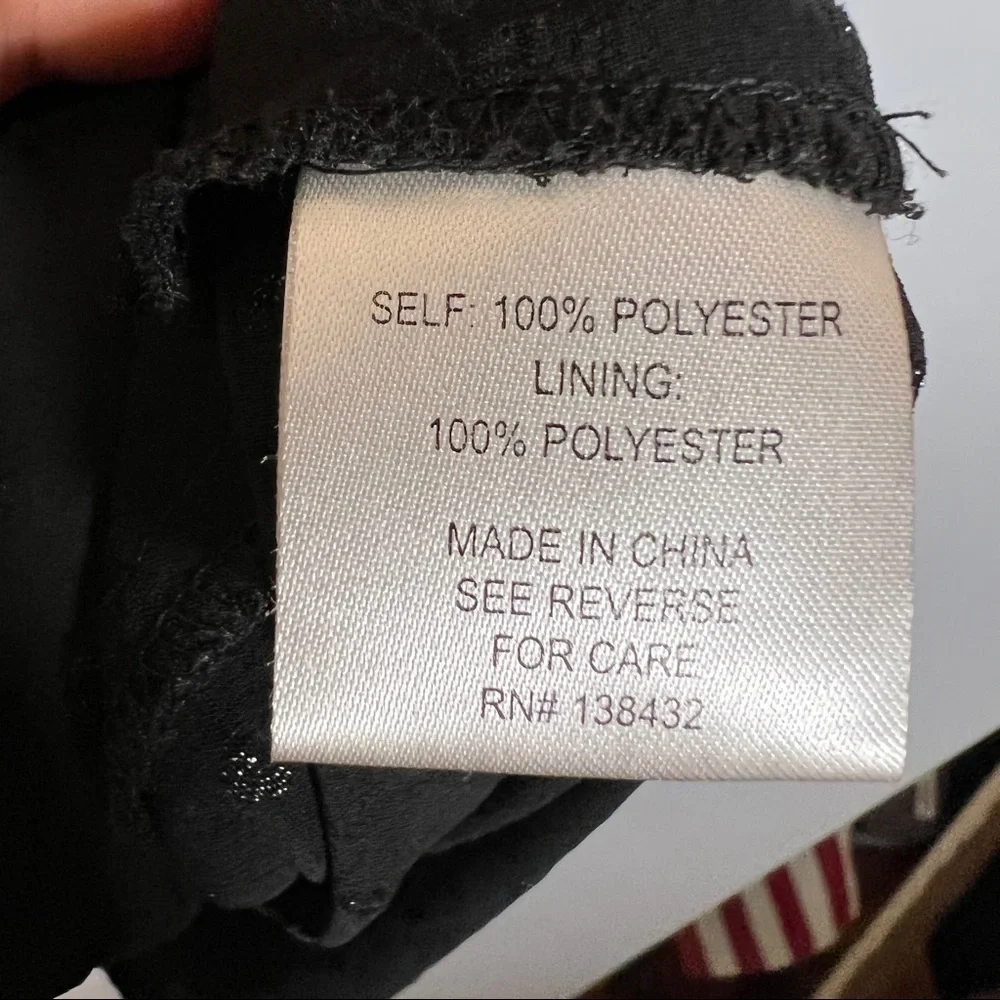 MODCLOTH Sparkling Black Fit & Flare Dress. Bodice has pleats, chocker, Size L - Picture 10 of 12